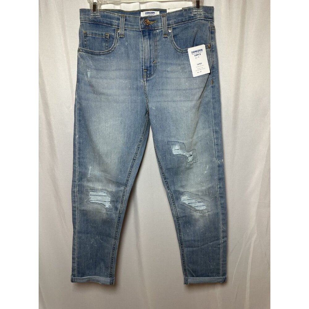Levi's Tapered Distressed Ripped/Patched Super Flex Adjust Waist Girls 14 Jeans